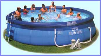 An Intex 18ft Easy Set Pool